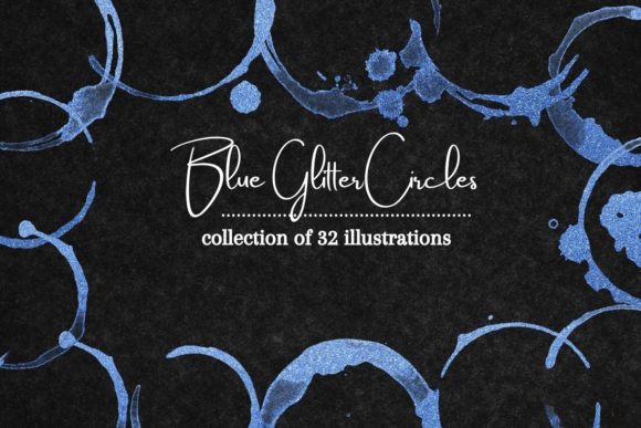 Blue Stains Clipart: Dynamic Design Assets