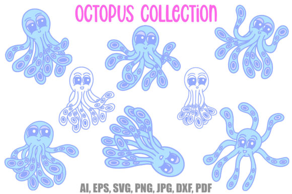 Creative Versatility with the Cartoon Octopus Character Logo Mascot