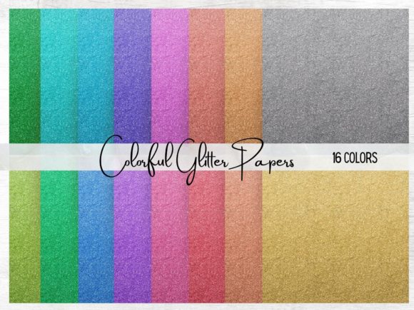 Elevate Your Designs with Vibrant Colorful Glitter Papers
