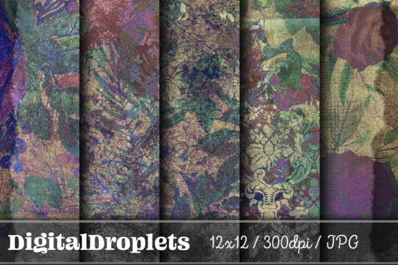 Gilded Flowers Vol. 1 | A Textured Paper Collection for Designers