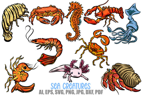 Playful Marine Life: 21 Cartoon Sea Creature Designs