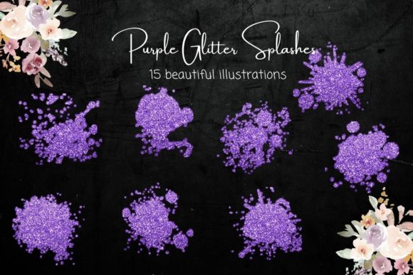 Purple Glitter Splashes: Elevating Your Design Projects