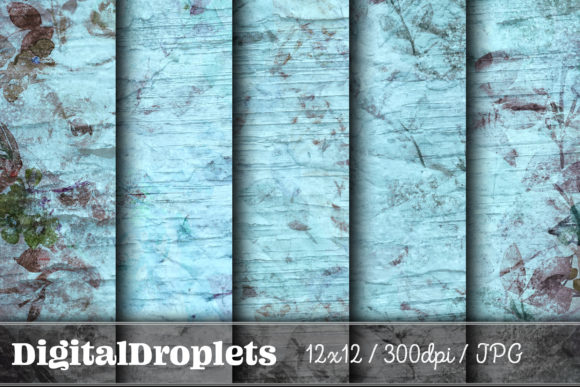 Weathered Blossoming Flowers Vol. 1: A Designer's Textured Toolkit